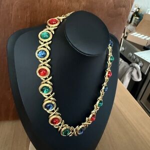 Elegant Gold Multicolor Necklace